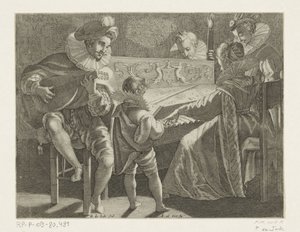 Musizierende Gesellschaft bei Fackellicht, ca. 1600