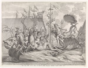 Spektakel mit dem Streitwagen des Neptun