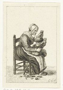 Frau mit Kind auf dem Schoß