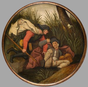Wenn der Blinde den Blinden führt, fallen beide in den Graben, ca. 1594 von Pieter the Younger Brueghel