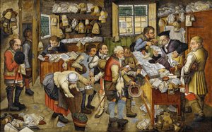 Die Zahlung des Zehnten (bekannt als Dorfanwalt) von Pieter the Younger Brueghel