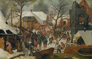 Die Anbetung der Könige im Schnee