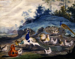 Exotische Vögel in einer malerischen Landschaft von Pieter the Younger Holsteyn