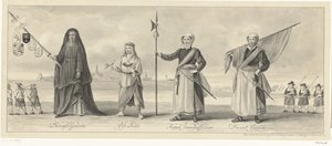 Prozession der Rederijkerskamer von Haarlem zur Erinnerung an die Belagerung von Haarlem, ca. 1660 von Pieter van Looy (signed by artist)