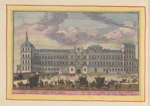 Vorderansicht des Königlichen Palastes in Madrid von Pieter van den Berge