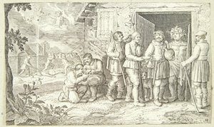 Jakob und das gesprenkelte Vieh von Pieter van der Borcht
