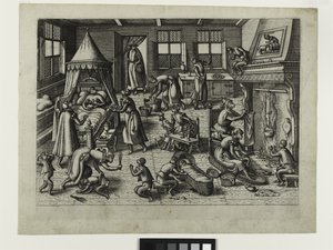 Die Kinderstube, ca. 1585 (Radierung)