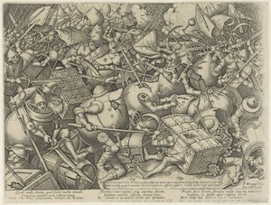 Kampf zwischen Geldsäcken und Geldkisten (Divitiae faciunt fures / Les Richesses font des larrons / Ryckdom maeckt dieven)