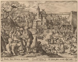Winter von Pieter van der Heyden after Hans Bol