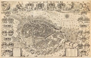 Karte von Hamburg, 1644 von Pietersen