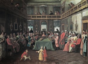 Konzert in einem Privathaus von Pietro (school of) Longhi