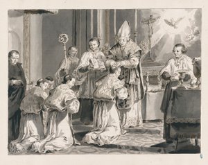 Priesterweihe aus Die sieben Sakramente von Pietro Antonio Novelli