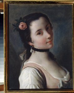 Ein Mädchen mit einer Rose von Pietro Antonio Rotari