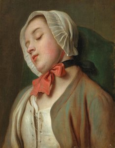 Schlafende junge Frau, Mitte des 18. Jahrhunderts