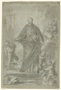 St. Kajetan von Thiene (?) umgeben von Putti von Pietro Antonio de Pietri