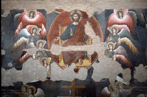 Das Jüngste Gericht Christus triumphierend. (Detail) - Fresko