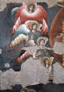 Das Jüngste Gericht, Detail der Engel - Fresko