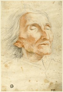 Gesicht eines alten Mannes mit geschlossenen Augen von Pietro Dandini