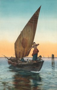 Der Große Kanal, Venedig, spätes 19. bis frühes 20. Jahrhundert von Pietro Gabrini