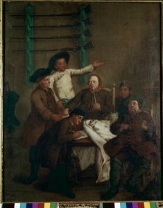 Jagd im Tal: die Ziehung der Namen von Pietro Longhi