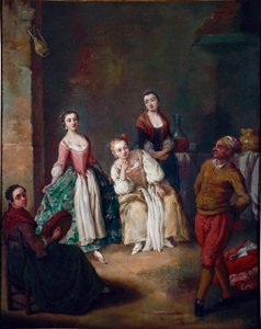 La forlane (La furlana), ein Volkstanz der Region Venedig. Gemälde von Pietro Longhi (1702-1785) 1750. Ca 