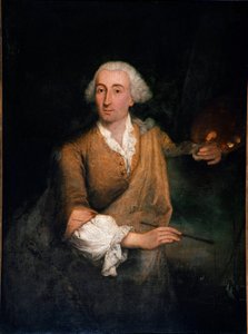 Porträt des Malers Francesco Guardi (1712-1793) im Alter von 52 Jahren. Gemälde von Pietro Longhi (1702-1785) 1764. Venedig, Ca