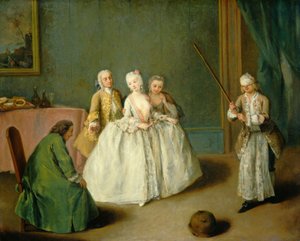 Das Spiel des Kochtopfs, ca. 1744 von Pietro Longhi