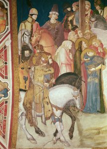 Detail von Kalvarienberg (Detail) von Pietro Lorenzetti