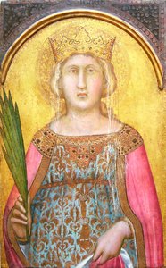 Die heilige Katharina von Alexandria, kurz nach 1342 von Pietro Lorenzetti