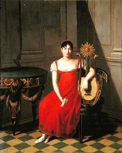 Dame mit Harfenlaute