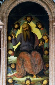 Gottvater segnet (Detail) von Pietro Perugino