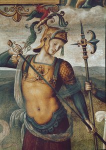 Leonidas I. von Sparta, König der Lakedämonier. (Detail) von Pietro Perugino