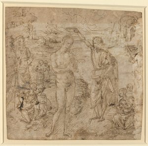 Die Taufe Christi von Pietro Perugino
