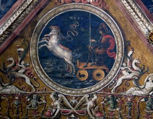 Der Wagen des Mars, Allegorie, (Detail)