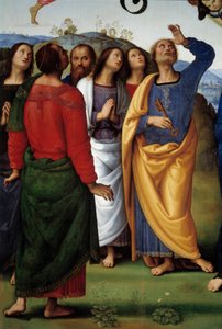 Die Himmelfahrt Christi (Detail) von Pietro Perugino