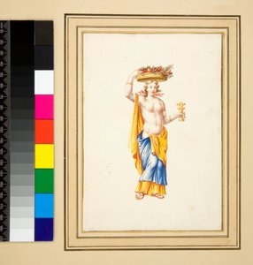 Großes Design einer Wand mit Gemälden