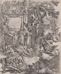 Eine Allegorie zu Ehren der Ankunft von Kardinal Franciotti als Bischof von Lucca, 1637