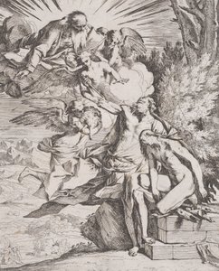 Das Opfer Isaaks durch seinen Vater Abraham von Pietro Testa