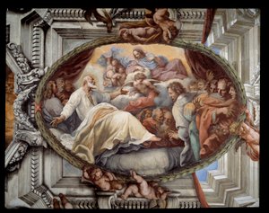 Erholung des heiligen Philippus nach der Erscheinung der Jungfrau von Pietro da Cortona