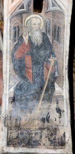 Heiliger Antonius der Abt, Kirchenlehrer von Pietro da (15th century) Saluzzo