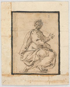 Skizzenbuchseite: Allegorische Figur