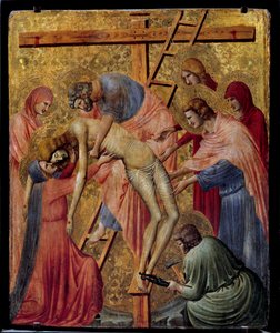 Pieta. „Die Kreuzabnahme“ Altarbild von Pietro da Rimini (erste Hälfte des 14. Jahrhunderts)