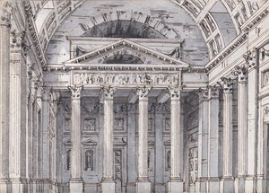 Bühnenbild für die Oper Belisario von Gaetano Donizetti, 1820er