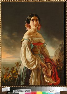 Porträt der Prinzessin Lina Gagarina von Pimen Nikitich Orlov