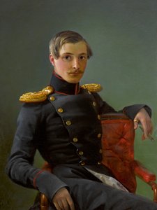 Porträt von Andrei Nikolaevich Karamzin 1814-1854, 1836
