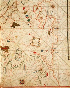 Der Peloponnes, aus dem Portolan-Atlas bestehend aus sechs Karten, von Placido Caloiro und Francesco Oliva, Pergament. 1646. von Placido Caloiro e Oliva