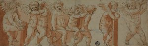 Fries mit acht Putti von Polidoro da Caravaggio