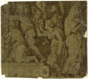 Geschichte von Niobe: Anbeter; Latona von Polidoro da Caravaggio