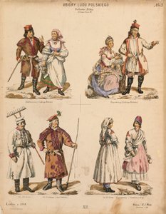 Beispiele polnischer Volkstrachten, veröffentlicht von K.S. Wolski, Krakau, 1888 von Polish School