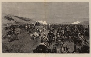 Der Durchgang der serbischen Grenze durch Prinz Alexander und die bulgarische Armee, 24. November 1885